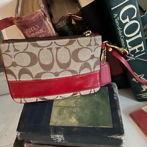 Coach coin and I.D. Case with strap and COACH leather label. NEW !!!!!!!